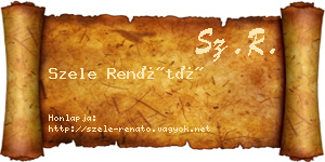 Szele Renátó névjegykártya