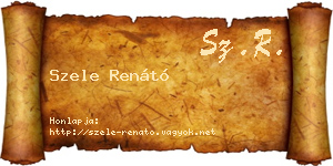 Szele Renátó névjegykártya