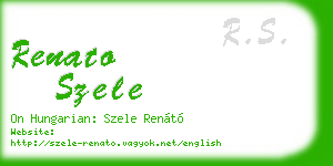 renato szele business card
